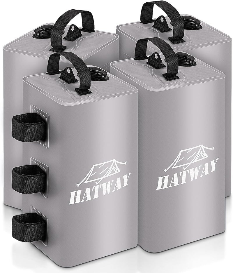 Hatway Canopy Water Weight Bag,88 LBS Water Tent Weights Set of 4 Leg Weights for Pop Up Canopy,Gazebo,Canopies,Tent-4 * 10L-Gray - Image 1